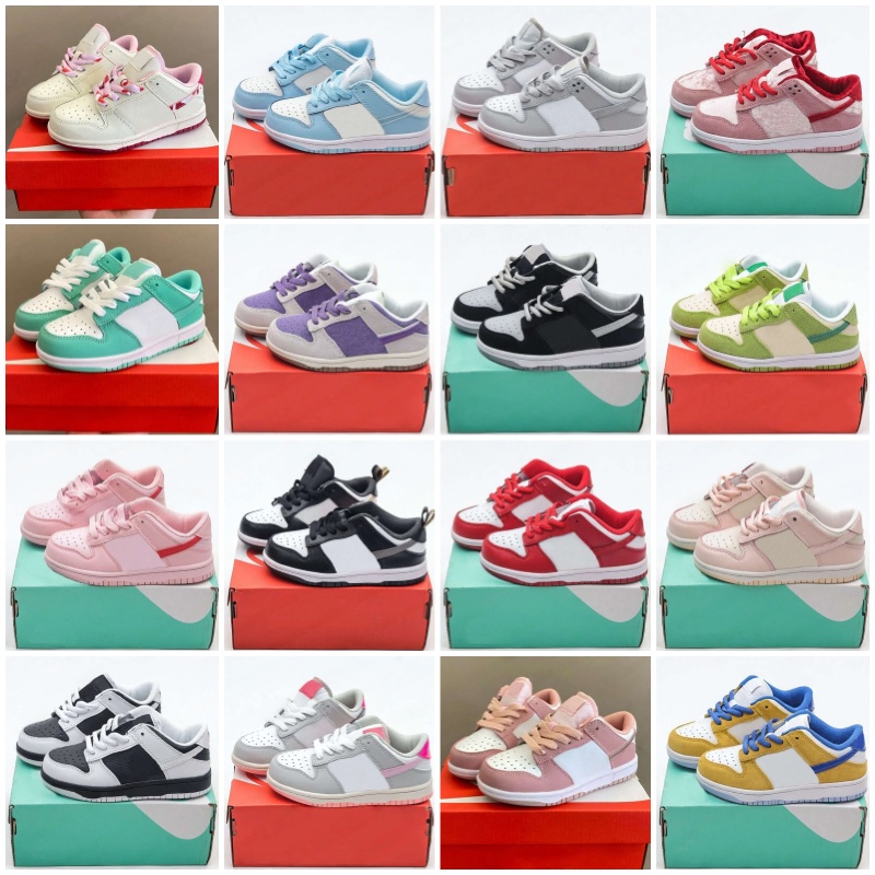 2026 Kids Shoes designer toddler sneakers Men Women Same Style Panda Grey UNC Triple Pink Children youth little baby Preschool Desig 26Y805