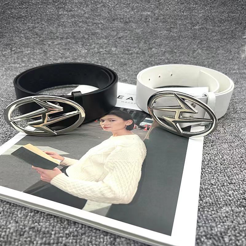 Luxury Brand Designer Belt Niche Design American Style Belt For Women 2024 New Summer Versatile Ins Casual Belt Black Star Black Z260924