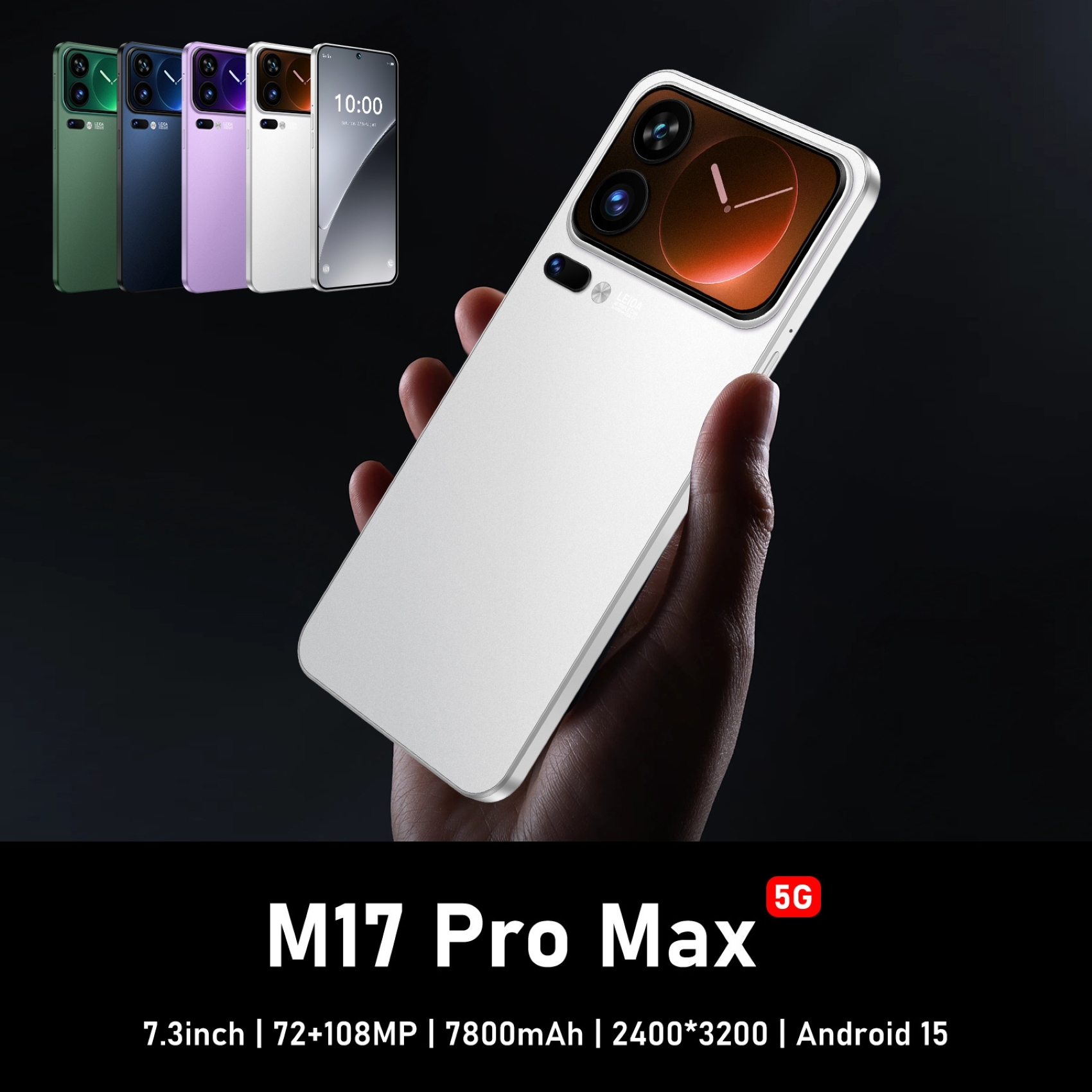 M17 Pro Max an Android smartphone with a 7 3 inch large screen 3GB RAM and 16GB of storage featuring true 4G network connectivity-image-1108096419