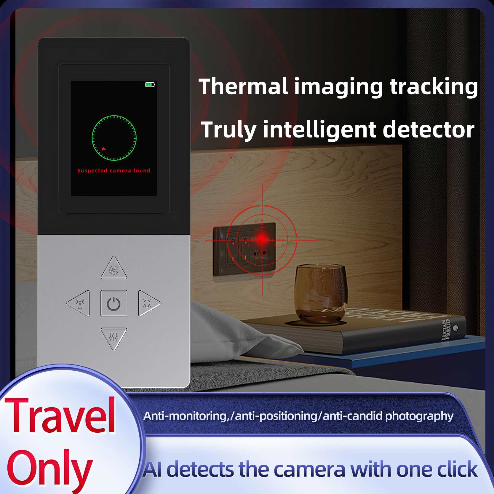 Heat Seeking GPS Tracker Detector AI Auto Scanner Hidden Camera GPS Tracker Electronic Sweeper RF Signal Detector Wireless Wifi Bluetooth Signal-image-1092554708