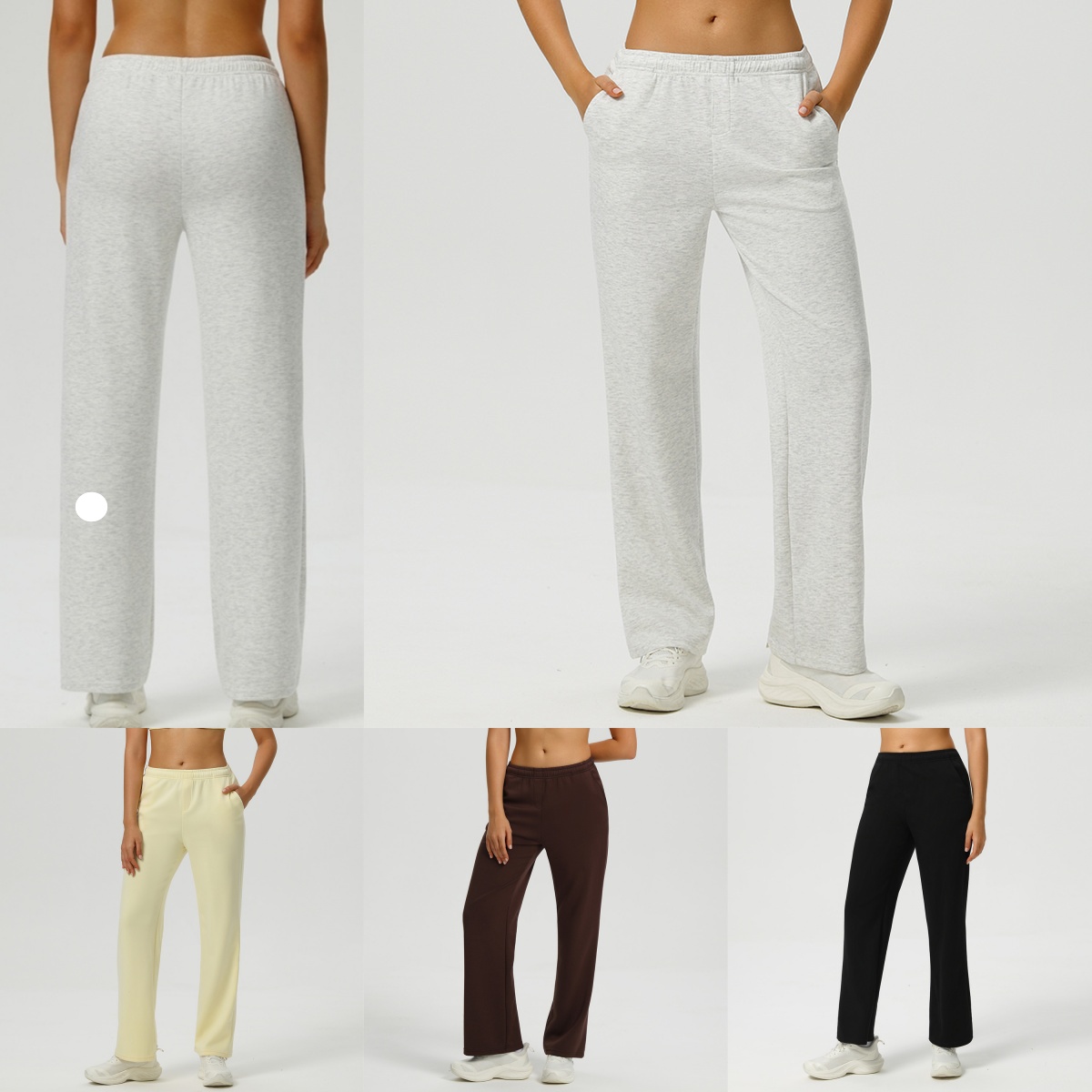 UU-L5726 Pantalon de course léger et extensible, idéal pour la salle de sport, pantalon de survêtement ample et décontracté en mélange de coton,