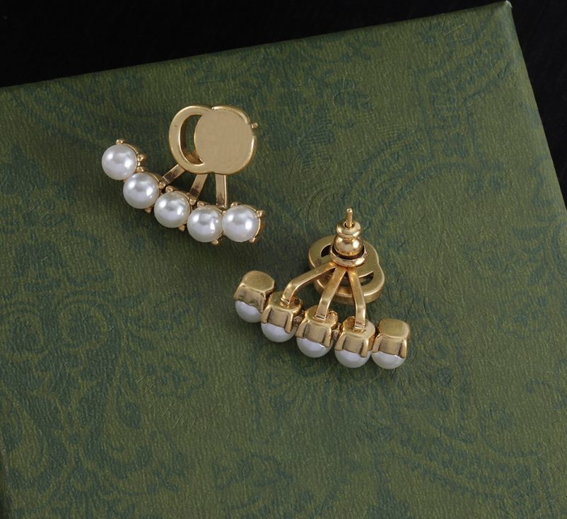 Classic Pearl Stud Earring Luxury Designer Letter Earrings Aretes Orecchini Lovers Gifts for Women Lady High Quality Jewelry