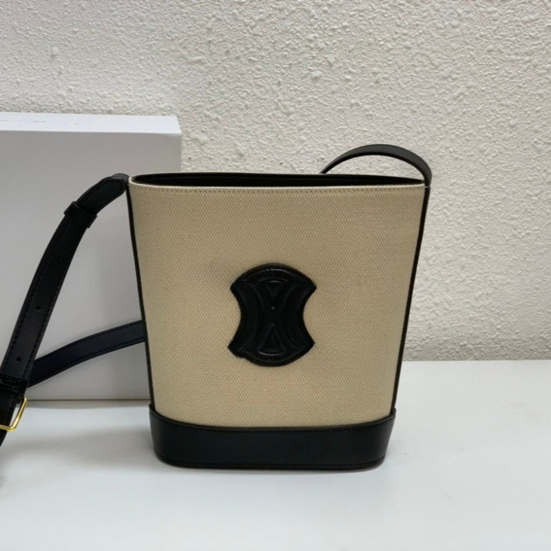 Canvas Bucket Bag for Women 2026 New Fashion Women's Shoulder Bag Retro Leather Large Capacity Crossbody Bag Designer Bag Luxury Bag