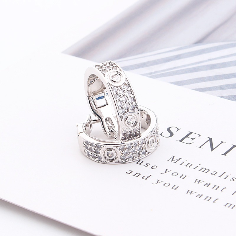 Earrings For Women Cubic Zirconia Huggie Hoop Earrings Minimalist Sparkling Fashion Jewelry Daily Wear Party Commute Gift-image-1104208813