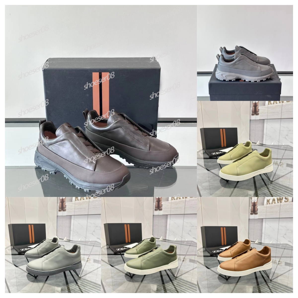 2026 designer shoes quality mens shoes business casual shoes social wedding party leather lightweight chunky sneakers formal trainers big size 001