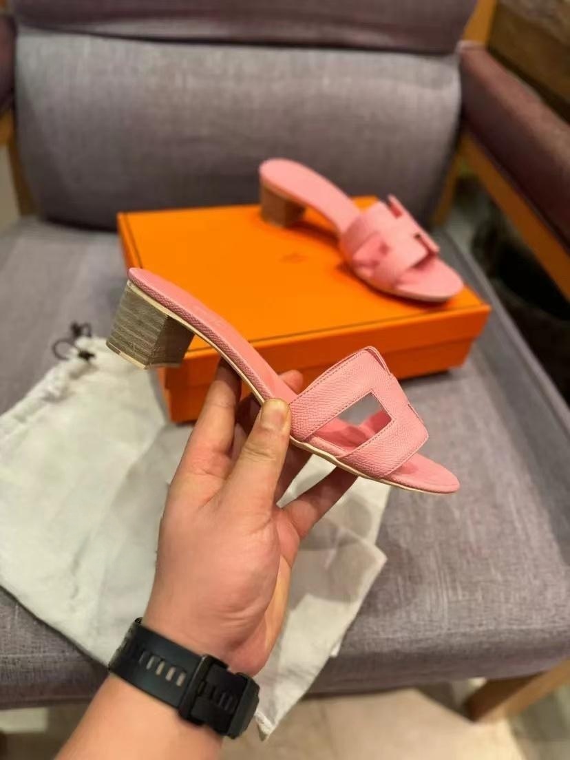 designer Slippers Leather Fashion high-Heel Internet Beach Slipper Leisure Cool Slippers fashion simple versatile slippers for womens Beach shoes-image-1092549352
