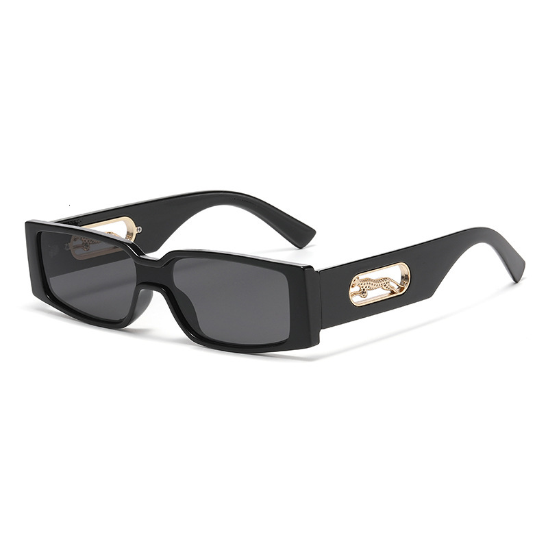 Luxury Brand Designer Sunglasses New European And American Fashion Small Square Frame Candy Color Sunglasses Gorgeous Modern Cheetah Decoration Men