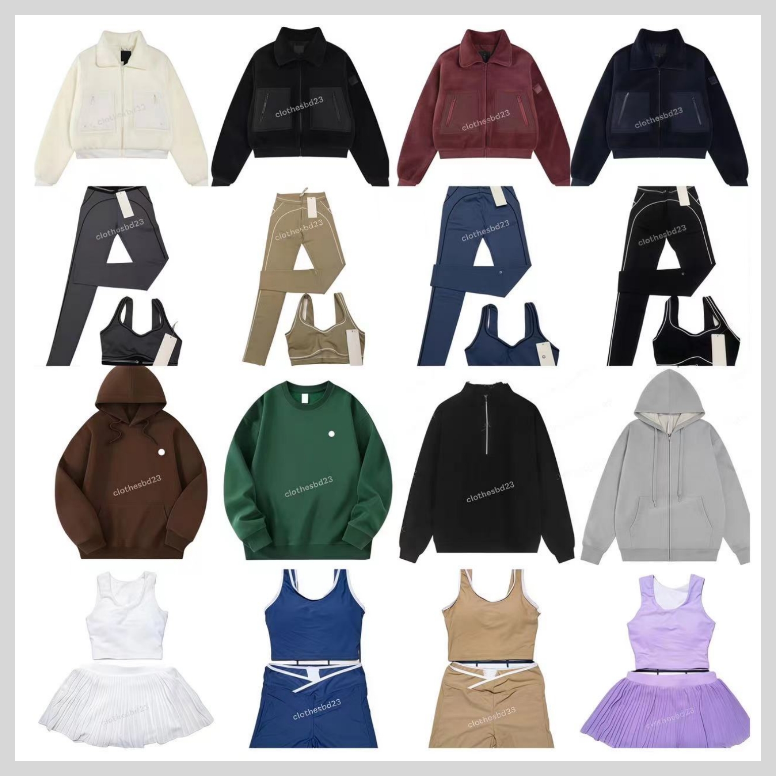 Woman yoga fleece coat Jacket exercise set 2 piece bra+pants sets high end minimalist sports clothing sportswear designer women gym bra leggings-image-1092570172