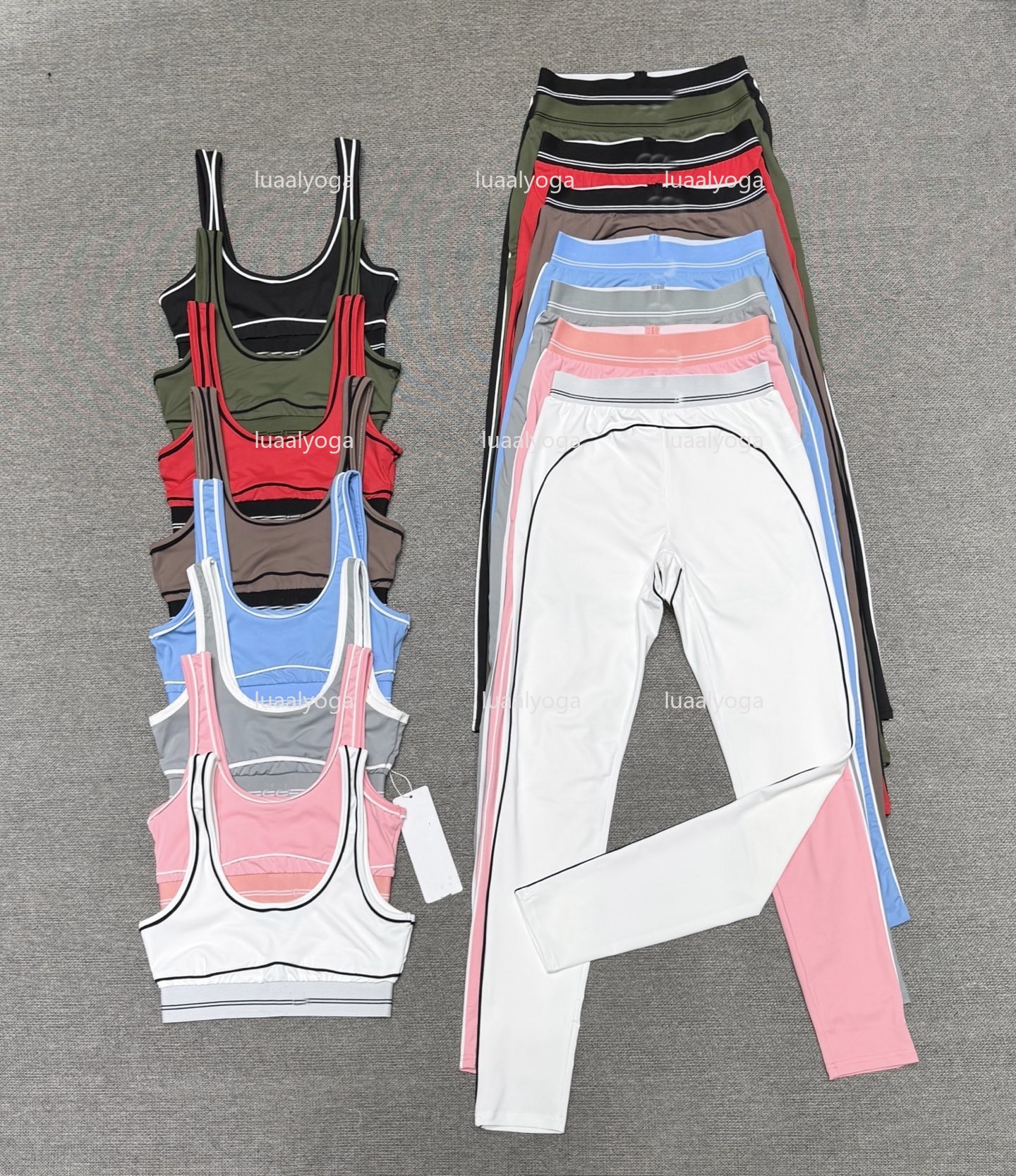 Designer Yoga pants exercise 2 piece bra+pants high end minimalist sports shorts clothing solid color sportswear designer women gym workout sets-image-1092531171