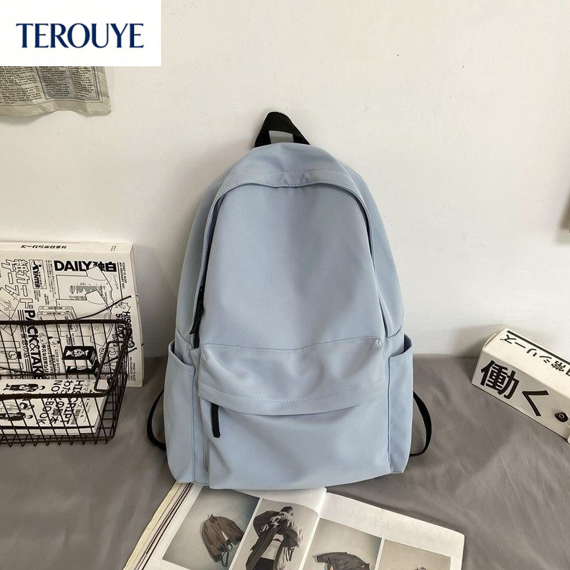 TEROUYE Autumn atmosphere New Large Top fashion Capacity Backpack for Female College Students Japanese Style Casual Simple Canvas Backpack Backpack