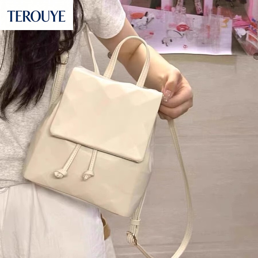 TEROUYE autumn new fashion Korean style women s office simple atmosphere style niche style Top fashion compact and lightweight commuting backpack ba