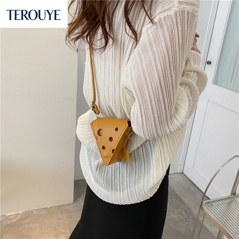 TEROUYE autumn new texture cheese bag simple and niche one shoulder headphone bag compact atmosphere mini mouth red envelope diagonal cross bag Luxu