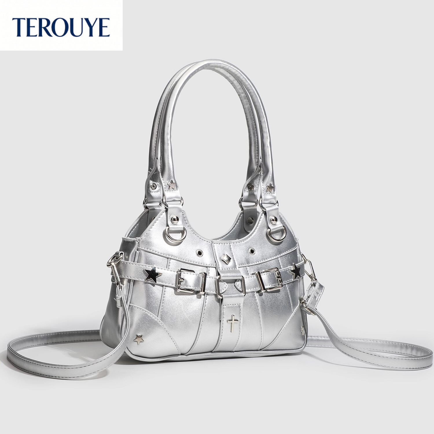 TEROUYE Autumn New Design Pain Bag Small Capacity Transparent atmosphere Women s Y K Fashion Underarm Bag Shoulder Bag Women s Shoulder Bag Luxury b