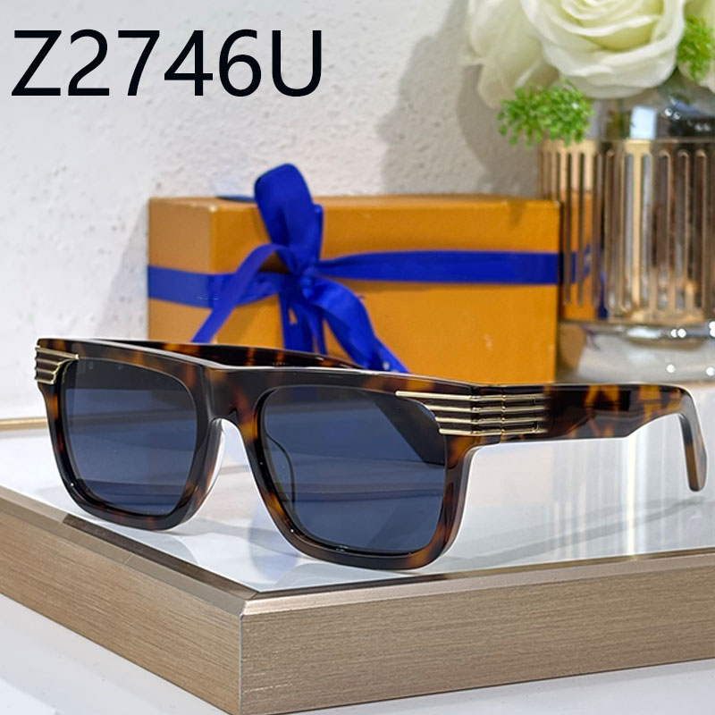 Nouvelle mode hommes lunettes de soleil de créateur Z2746UAcadre en acétate jambes miroir quatre rayures métalliques designerPhotographie de rue