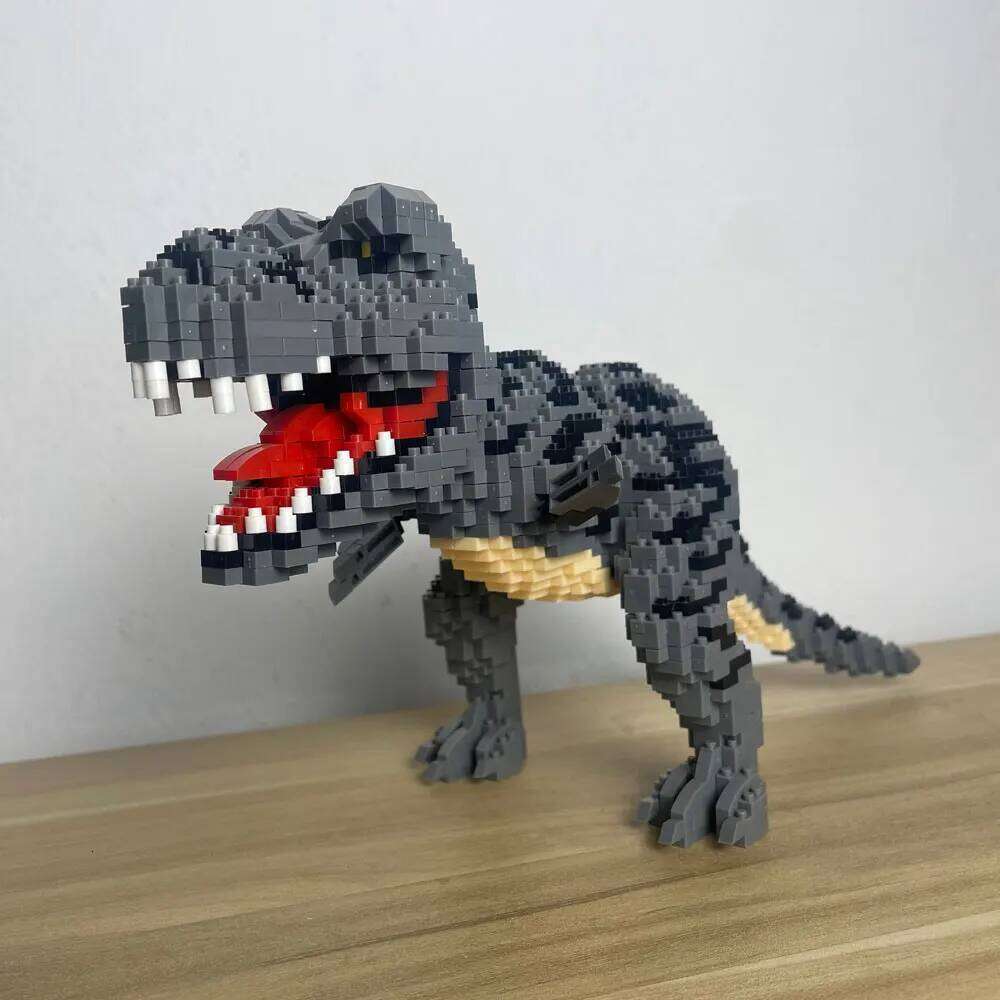 Tyrannosaurus Rex or Velocira Dinosaur Models Micro Mini Building Blocks for Adult Puzzle Toys Perfect Gifts Desktop Decoration H260121-image-1092666019