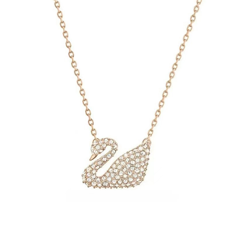 Fashion Brand Swarovskijewelry Necklace Luxury Crystal Swan Pendant High Quality Stainless Steel Necklace Designer For Women Wedding Party Gift With
