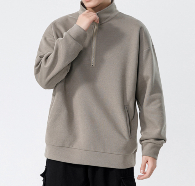 a640 Turtleneck Sweatshirt for Men Autumn and Winter Thickened Loose Trendy Solid