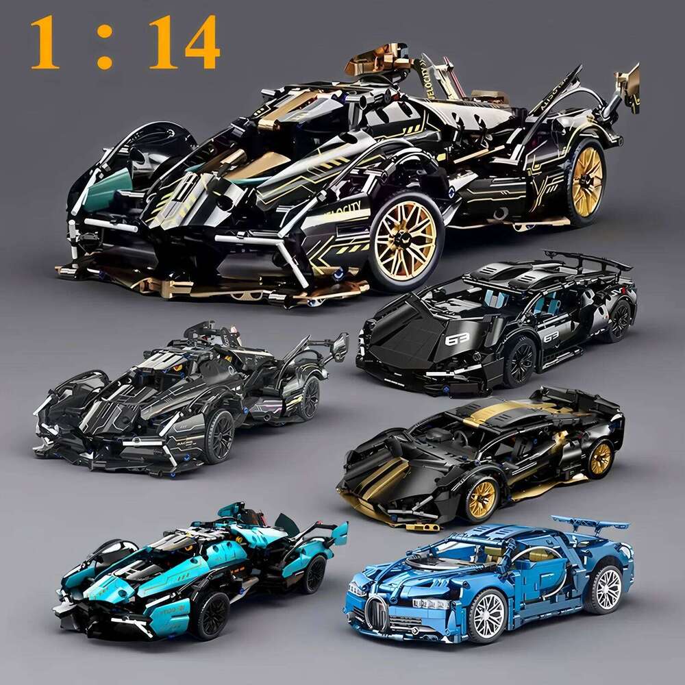 Technical racing 1:14 model sports car, building block assembly brick car toy, DIY gift for children and adults H260121-image-1092666684