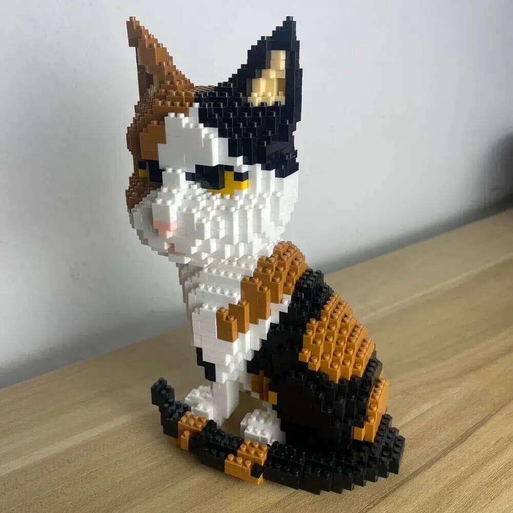 Cute Pet Cat and Dog Shaped Building Blocks, DIY Model Set Creative Construction Play, Collectible Bricks, Unique Gift Idea H260121-image-1092665942