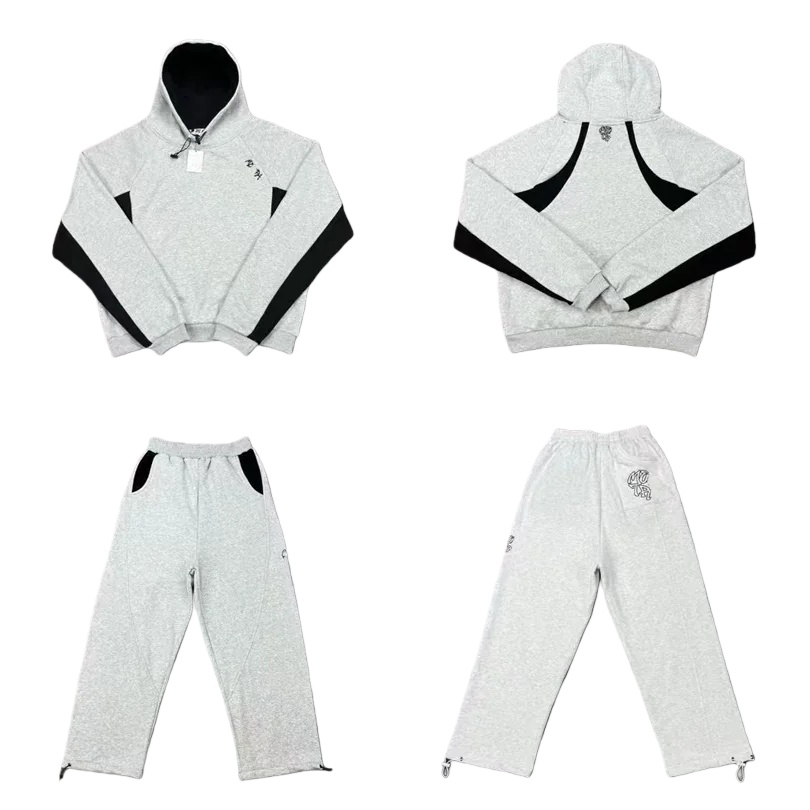 Marques Harajuku pour hommes Pantalons de sport Sweat à capuche Metra Y2k Survêtement vintage Pantalon de survêtement gris Baggy Hop Broderie Jog