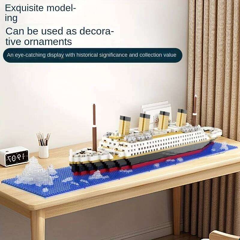 Building block assembly toy Titanic giant boy girl puzzle cruise ship model H260121-image-1092666645