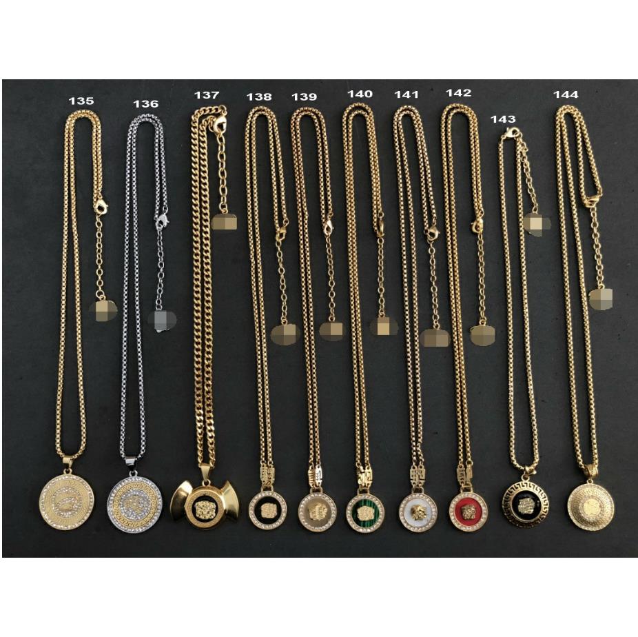 Luxury Brand Fashion Men Necklaces Medusa Head Pendant 18K Gold plated Banshee Portrait Neck Chain Classic Style New models Womens jewelry Gift MN66