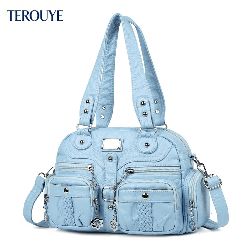 terouyes new american style y2k washed retro handbag this year with a niche style large capacity fashionable womens shoulder bag luxury bag