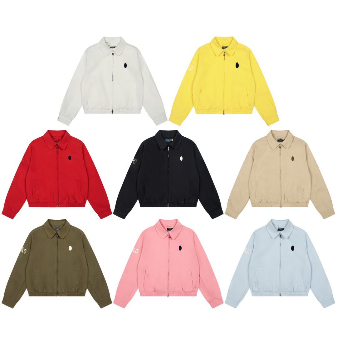 Designer Men's Retro Jackets Polo Loose Casual Embroidery Small Horse Zipper Coat Jacket Autumn Fashionable Warm Jacket a0