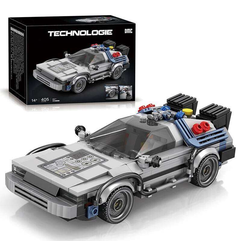 1:24 Classic Movie Racing Car Building Blocks MOC Model Sport Cars Toys Back Future Bricks Vehicle Festival Gifts for Boys Kids H260121-image-1092666492