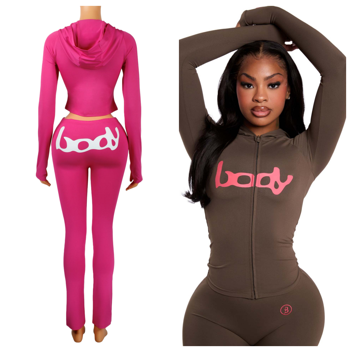 Snatched Body Women Designer Hoodie Tops Pants Womens Casual Short Sports two Piece Set with Zip-Up Jacket Leggings Elastic Quick-Drying Breathable