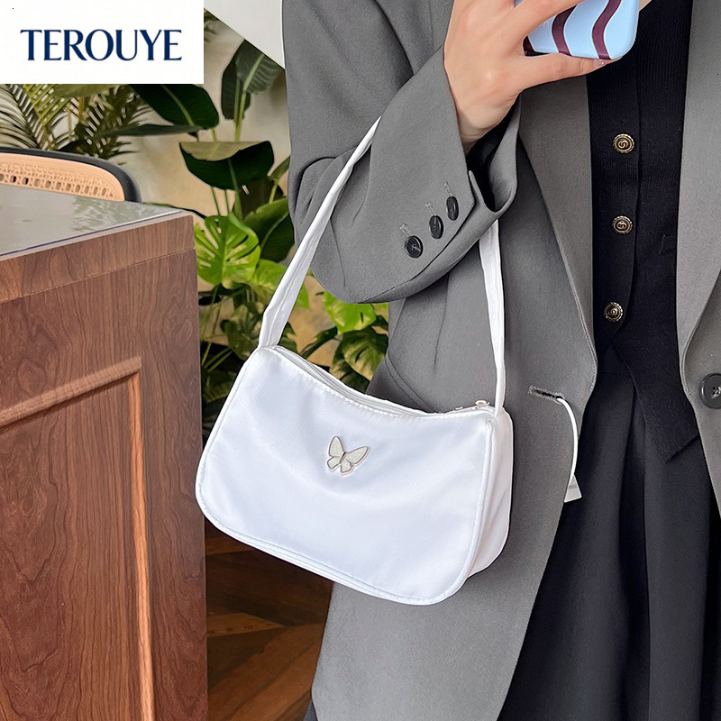 TEROUYE Autumn New Bow Underarm Women s Bag Spicy Girl Style Fashionable Simple atmosphere and Unique Handbag Shoulder Bag Luxury bag