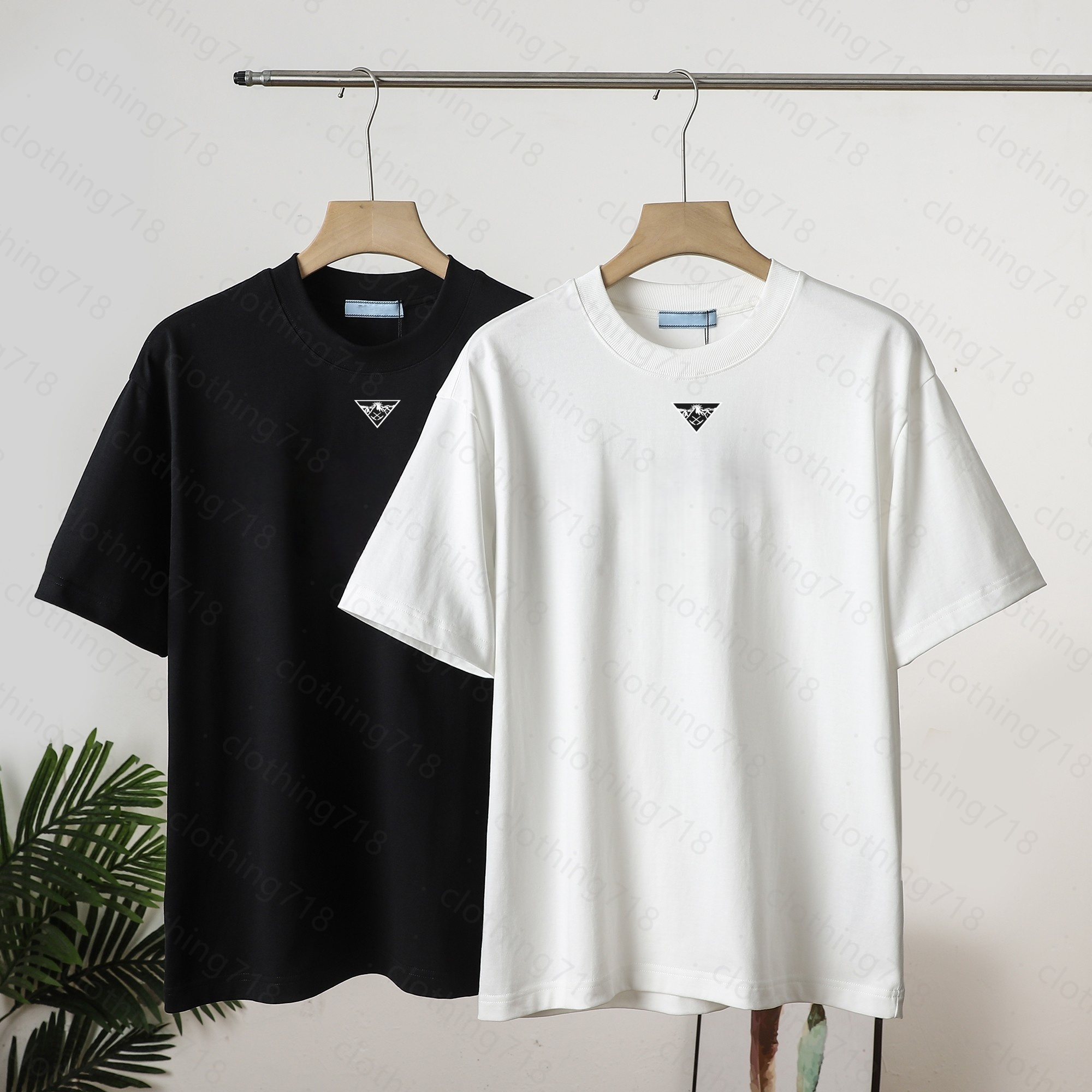 designer mens t shirt triangle clothing shirts letter pure cotton graphic tee womens 100 cotton short sleeve spring summer breathable quick-dryin-image-807981608