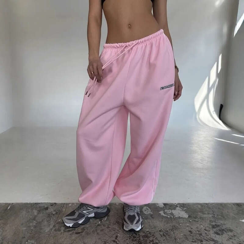 Shipping Womens Fr Pants Iets Frans Embroidery Women Men Wide Leg Sweatpants High Waisted Baggy Flared Revive Cargo Jogger Daily Wear Loose M260714
