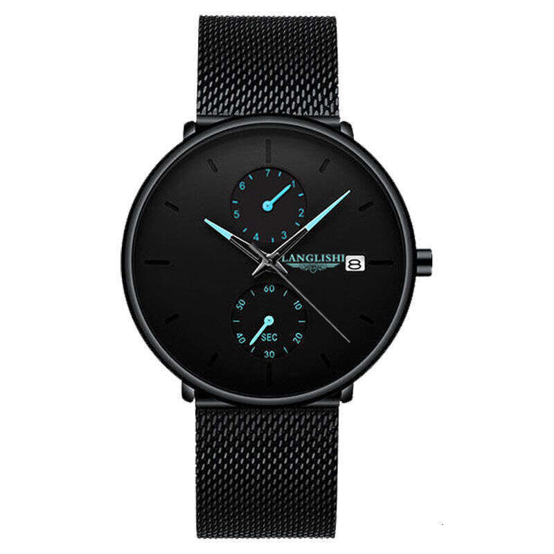 Men's watch, simple and stylish watch, stainless steel strap with date display