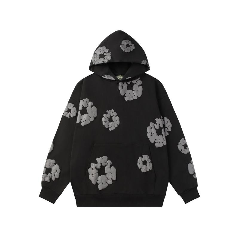 Denimm Tearrly Men's Cross border Foreign Trade Wholesale Kapok Sweater Pants Suit Youth Foam Tide Brand American Street Denim Hoodie Jacket 53