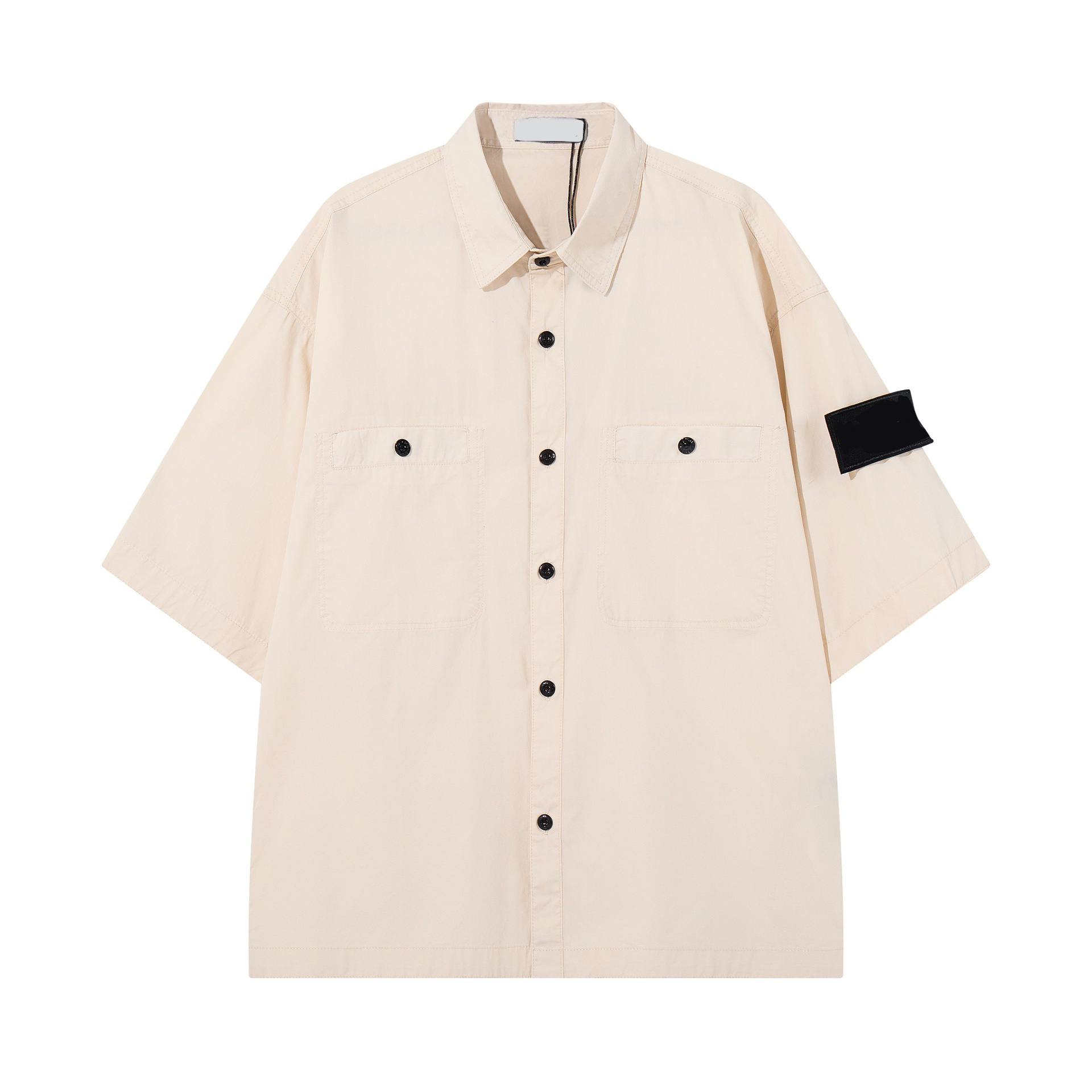T-shirt pour hommes Designer été coton lourd surdimensionné épaule tombante col rond t-shirt à manches courtes streetwear urbain lâche solide pla
