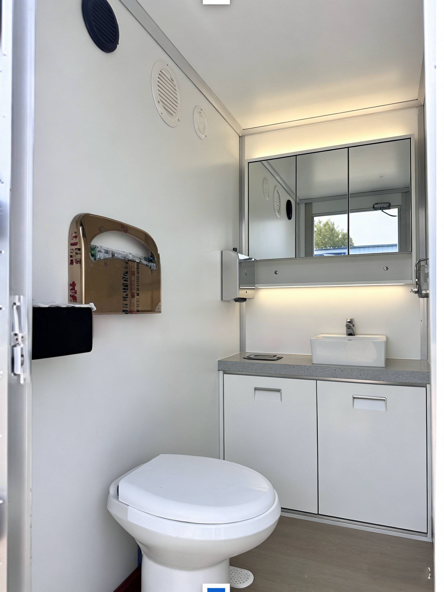 Portable Steel Modern Outdoor Public Toilet Mobile WC Shower Apartment Home Exterior Office Use Practical Bathroom Port Potty-image-1092925792