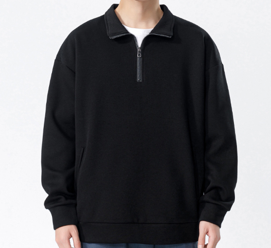 A510 Turtleneck Sweatshirt for Men Autumn and Winter Thickened Loose Trendy Solid