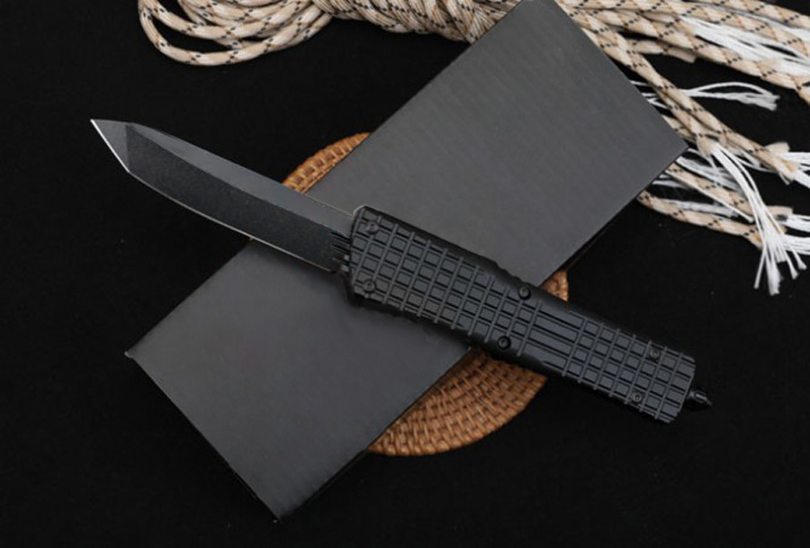 High Quality H8171 Tactical Knife D2 Black Stone Wash Tanto Point Blade CNC Aviation Aluminum Handle Outdoor Survival EDC Pocket Knives with Nylon B