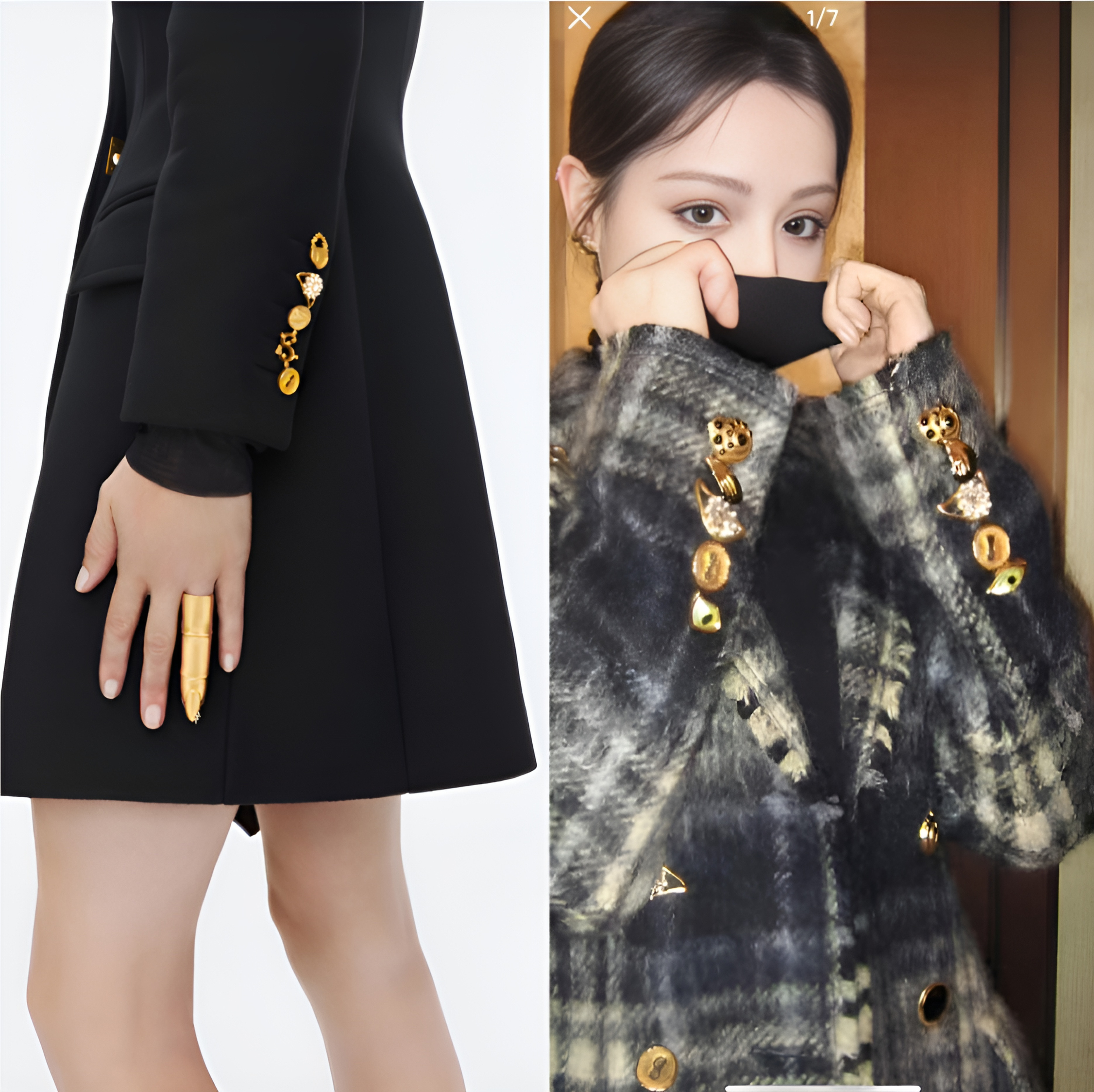 2026 New Unique Design Abstract Devil's Eye Nose Mouth Geometric Decorative Accessories Buttoned Outerwear And perfume Large Clothing With Foot
