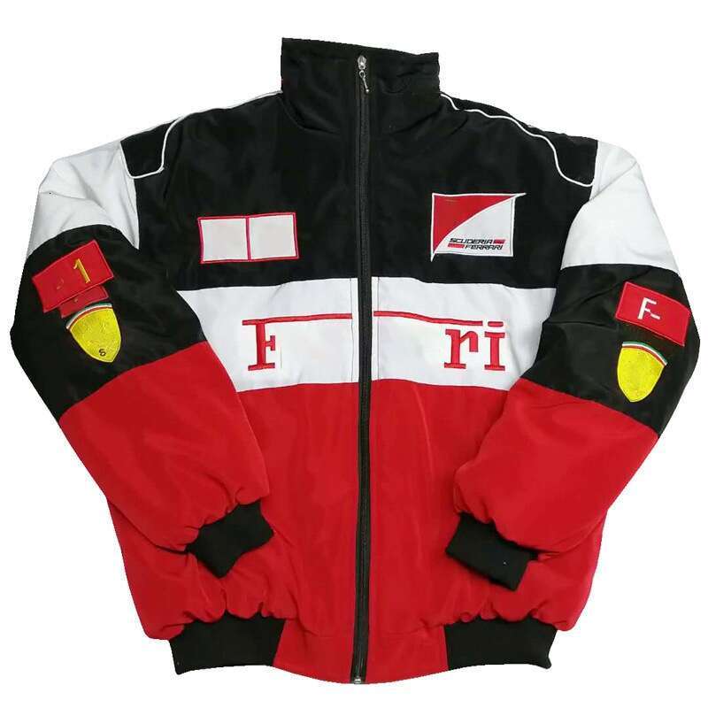Maclaren F1 Jacket Formula One Jacket Men Hoodie Vintage Winter Car Fans Oversized Full Embroidered Cotton Clothing Racing Outerwear Windproof Ferra
