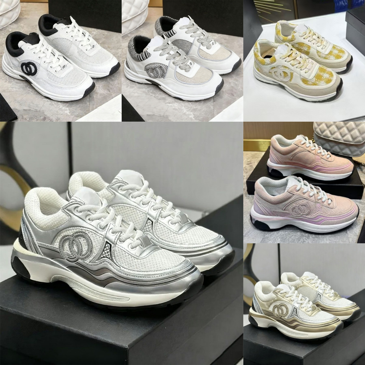 Designer shoes Thick soled Casual shoes women platform lace-up Travel leather 100% cowhide fashion lady Letters Flat Running Trainers men gym sne-image-913364627