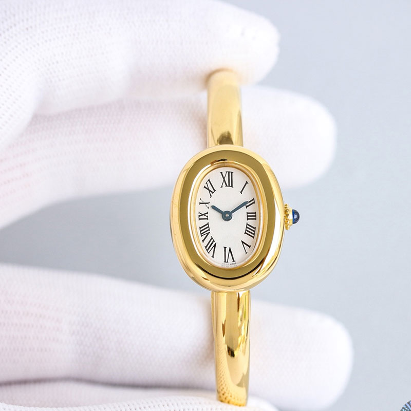 Montre à Quartz pour femme, bracelet en acier inoxydable, montre de baignoire, montre de créateur de mode pour femmes