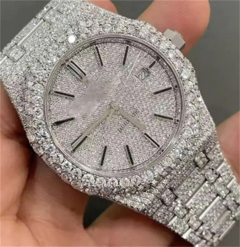 Full Diamond Men Women Designer watch Hip Hop Quartz Watches with Multifunctional Luxury Wristwatches Alloy titanium moissanite Watches Gift f4aW