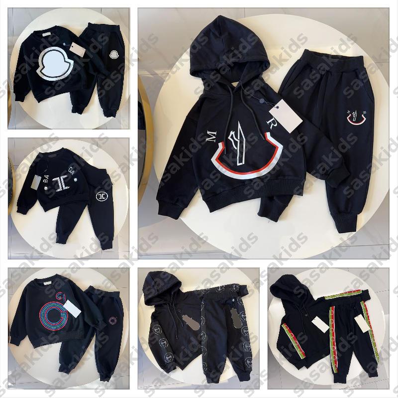 baby boy clothes designer tracksuit luxury childrens hoodies round neck sweatshirt sports pants two piece set casual boys girls sportswear set CSD26