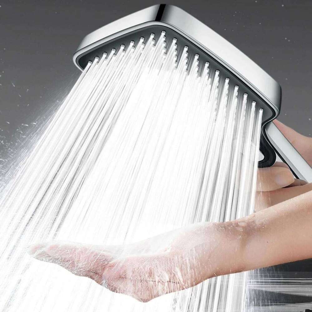 High Pressure Large Flow Head Black 4 Modes Square Water Saving Spray Nozzle Massage Rainfall Shower Bathroom Accessories 26Y0123 M260320-image-1096056190