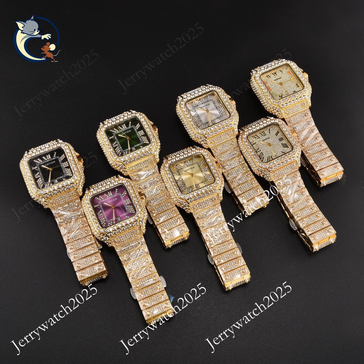 Moissanite Dia Studded Iced Out Hip Hop Buss Down Watch, Stylish wristwatch, Men'sWomen's Watches Fast home deliveryHigh-quality watch b8