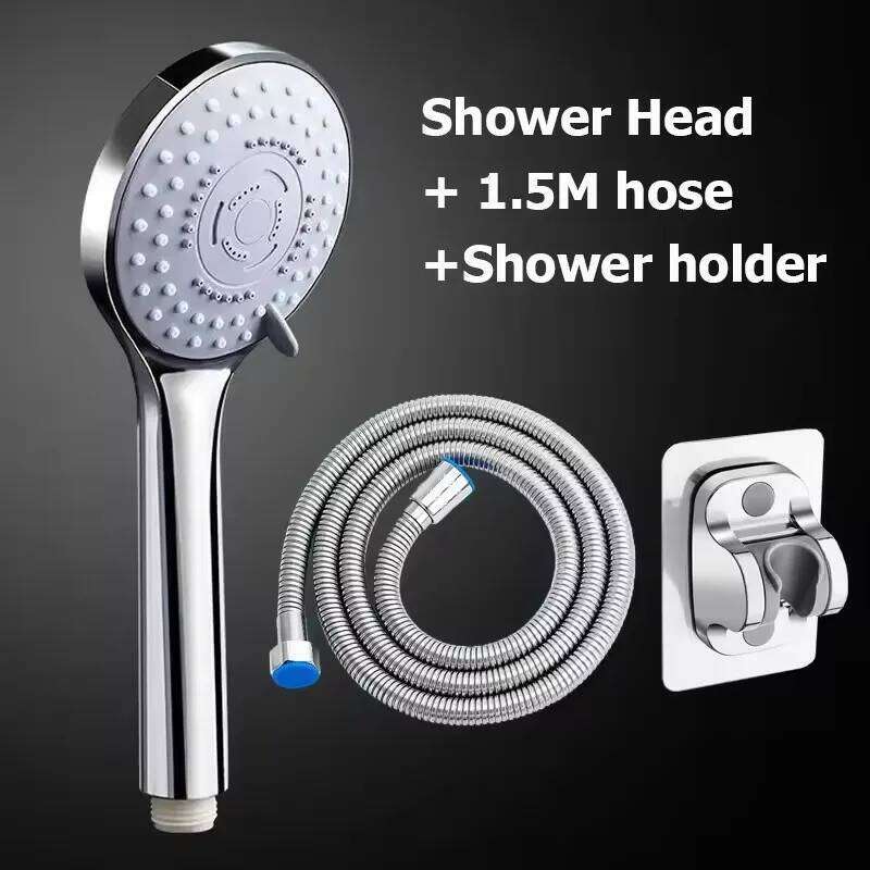 5 Modes Set High Pressure Massage Handheld Bath Sprayer Nozzle Shower Head With Hose Bracket Bathroom Accessories 26Y0123 M260303-image-1096139497