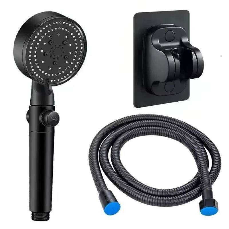 Five-mode high-pressure head adjustable shower head with hose water-saving one-button nozzle stop 26Y0123 M260303-image-1096139519