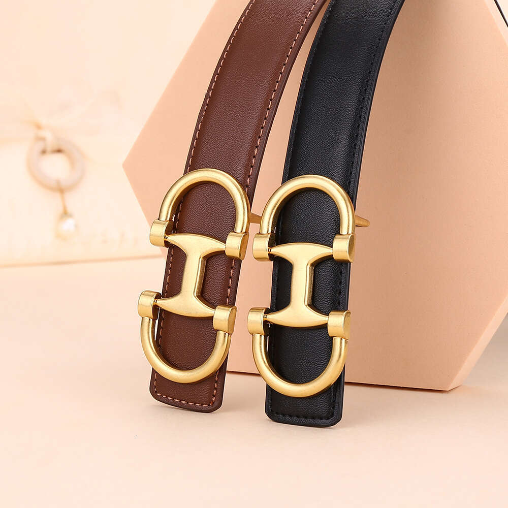 Women's Fashion Versatile Decorative Jeans, Cowhide Belt Women, High-End Business Fashion, In Stock